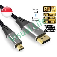 [SG Based Seller] Mini Displayport DP to Displayport DP 8K60hz High Resolution High Refresh Rate Thu