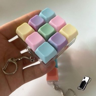 Macaron Color Mechanical Keycap Toy 1/4/5/9-Key Fidget Keyboard Tester DIY Fidget Button Keychain
