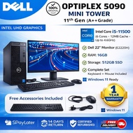 Dell OPTIPLEX 5090 MT PC Desktop PC (11th GEN) 22"inch Monitor UPTO 32GB RAM Built in WiFi Win 11