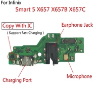 USB Charging Port Dock Connector Board Flex Cable Replacement Repair Parts For Infinix Smart 5 X657 
