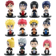6Pcs/Set 6-8cm Anime Naruto Bijuu Pet Sasuke Uzumaki Naruto Haruno Sakura Kakashi Nara Shikamaru Ita