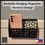 Bedside Hanging Organizer Voronoi Design | Bed Frame Storage Caddy