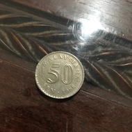Koin Langka 50 sen Malaysia Tahun 1988