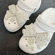 Crocs Shoes - Large Pearl Bow with Rhinestones & Beads