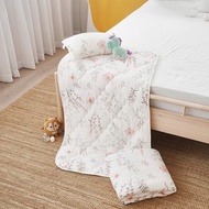 勁涼冰紗涼感兒童睡墊三件組(鋪棉睡墊+兒童涼被+童枕) 花澗夢影