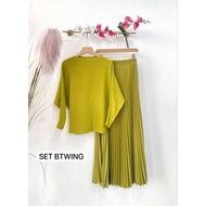 (A)HOT ITEM COMBO SET SKIRT PALAS SWEATSHIRT BATWING