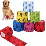 Pet Vet Wrap, Self Adhesive Cohesive Dog Bandage Non-Woven Elastic Bandage Tape Breathable Vet Wrap 
