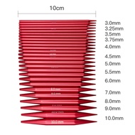 Alumina Matte Packaging Sweater Needle Rope Knitting Red Tool 13 Ring Needle with PU Ring Needle Set