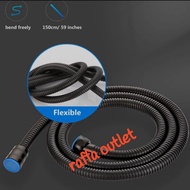 Flexible Shower hose Stainless 304 black 150 Cm - shower hose black for shower toilet /