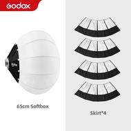 Godox ซอฟต์บ็อกซ์โคมไฟ CS-65D 25.6นิ้ว/65ซม. พร้อมตัวปรับแสงไฟอ่อนสำหรับ Godox SL-60W SL150W FV150 A