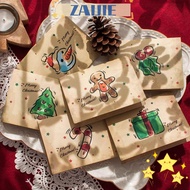 ZAIJIE24 1 PCS Greeting Cards with Envelopes, DIY Christmas Navidad Wish Card, Vintage Style Paper G