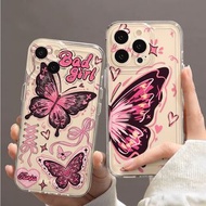 （現貨➕預訂）透明殼 粉紅色黑色蝴蝶Black Pink Butterfly🦋Apple蘋果11手機殼🍎iPhone 11 Case 硅膠套 軟殼全包防摔iphone11 cases電話套