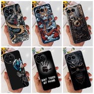 For Realme V50s V50 5G 2024 Fashion Dragon Metal Style Pattern Casing RealmeV50s V 50 50S RMX3781 RM