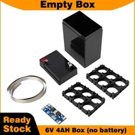 6V 4AH Empty Battery Box with BMS with nickel for battery pack can hold 6pcs 18650 lithium battery c