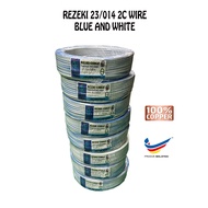 REZEKI 23/014 X 2C Blue/White Twin Flat Cable WIRE