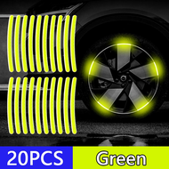 20pcs Stiker Reflektor Velg Mobil Motor Sticker Reflector Roda ban mobil stiker Stiker reflektif be