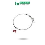 Lắc Tay Nữ Bạc 925 Mix Charm Cờ Việt Nam BẠC HIỂU MINH LTU626