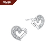 Top Cash Jewellery 10K Lab Grown Fancy Heart Diamond Stud Earrings