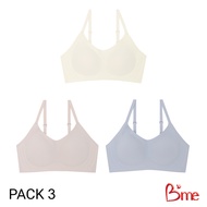 Bme เสื้อชั้นในไร้โครง Level 1 ฟองบาง รุ่น ME1A3W แพ็ค3ตัว คละสี มี3สี สีเทา สีครีม สีเบจ