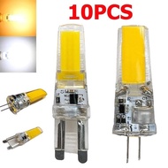 10pcs Dimmable 3W 6W G4 G9 Light Bulbs COB LED Cool White 220V 12V Home Lamp Decorative Lighting Bul
