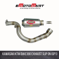 #AHM  RACING EXHAUST GP1 SERIES SLIP ON KAWASAKI KTM DUKE 390 (WITH SILENCER) #READY STOCK #100% ORIGINAL