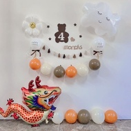 Salivation Collection Decoration Baby Set 4 Months Balloon Props Biscuits