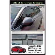 Honda HRV 2022-2024 Oem Injection Black Door Visor with Logo - 4pcs/set