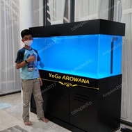 Aquarium kabinet fullset 150x60x60cm cocok buat arowana Discus bandung