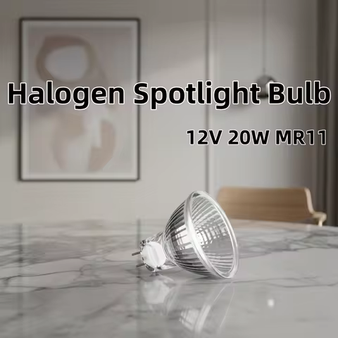 MR11 Halogen Spotlight Bulb Glass Housing 12V 20w Warm White 220V 35W 2800k 2pins 30° beam Angle Dim