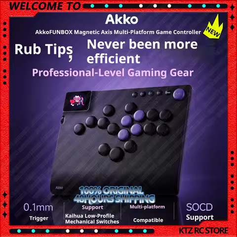 New Akko Funbox Magnetic Leverless Hitbox Controller Stickless Arcade Controller Keyboard For Pc/ Ps