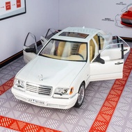 1:24 Mercedes Benzs W140 S320 Classic Sedan Alloy Scale Car Model Diecast Metal Sound&light Children