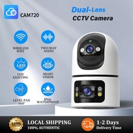 CAM720 Dual Lens WiFi CCTV Security Cam Simultaneous Dual Live View Two-Way Audio Talk Indoor Outdoo