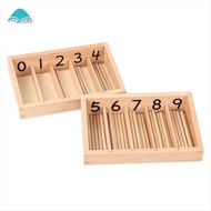 Montessor Montelon Math Toys Set Materials Educational Wooden Spindle Box Early Learning Training To
