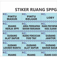 SPPG KITCHEN ROOM NAME GUIDE STICKERS 1 SET 28 PCS