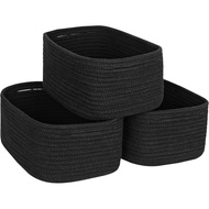 MEGASKET Bakul Penyimpanan Rak Kecil untuk Mengatur, 3 Pek Bakul Penyimpanan Mini Anyaman untuk Main