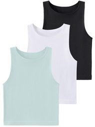 Chilylori Ribbed Tank Tops for Women Gym Tank Tops for Women Seamless Tank Tops Women Pack Yoga Tank