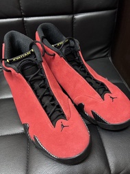 US13 UK12,  Air Jordan 14 Retro "Ferrari" sneakers