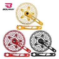 [SG SELLER] BOLANY Folding Bicycle Crankset 130BCD With Chainring Ceramic Bearing Axis Base Bracket Aluminum Alloy