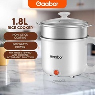 【Hot】Gaabor 1.8L Mini Rice Cooker, Multi-Function Cooker Non-Stick Inner Pot With Steamer