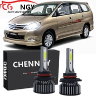 สำหรับ Toyota Innova 2004-2015 (ไฟหน้า)-2Pc CHENNGY LED สีขาว6000K หลอดไฟไฟหน้าชุด