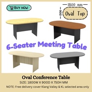 6 Feet Oval Meeting Table | Oval Conference Table | 6 Seater Meeting Table