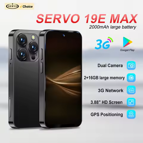 SERVO 19E MAX Mini Smartphone Android OS Play Store 2GB+16GB WiFi Hotspot Face Unlock 2 SIM Standby 