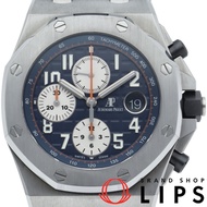 愛彼皇家橡樹離岸型計時腕錶 26470ST.OO.A027CA.01，精鋼/橡膠錶帶，男士腕錶，藍色錶盤，拋光處理，成色極佳，附帶原廠錶盒和保固卡。 [二手]