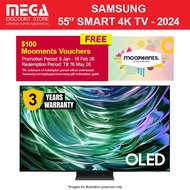 SAMSUNG QA55S90DAKXXS 55” OLED S90D 4K SMART TV | Free Slimfit WMT | Free $100 Mooments Redeem Samsu