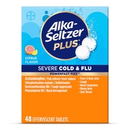 ALKA-SELTZER PLUS Cold & Flu Medicine for Nasal Congestion, Cough, Fever - Citrus, 48ct