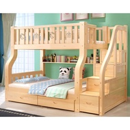 Double bed all solid wood, katil 2 tingkat, children bed, katil kanak-kanak