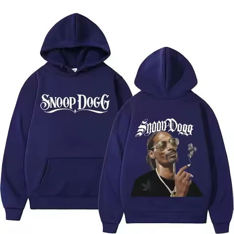 Men's Fashion Y2K Jerseys Long Sleeve Sweater Street Clothing Vintage Snoop Dogg Hoodie Graphic Men 