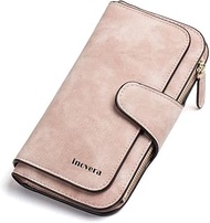 VEBAGA INOVERA Vegan Leather Women's Tri-fold Women Fashion Card Coin Holder Ladies Long Purse Clutc