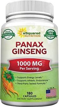 ▶$1 Shop Coupon◀  Pure Red Korean Panax Ginseng (1000mg Max Strength) 180 Capsules Root Extract Comp