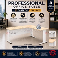 Cassa HL L Shape Office Table 5ft/6ft Melamine 25mm Thick Table Top Heavy Duty Writing Computer Tabl
